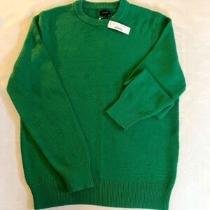J Crew Spring-Weight Cotton Sweater Size Small Grass Green BNWT!‌‌‌‌